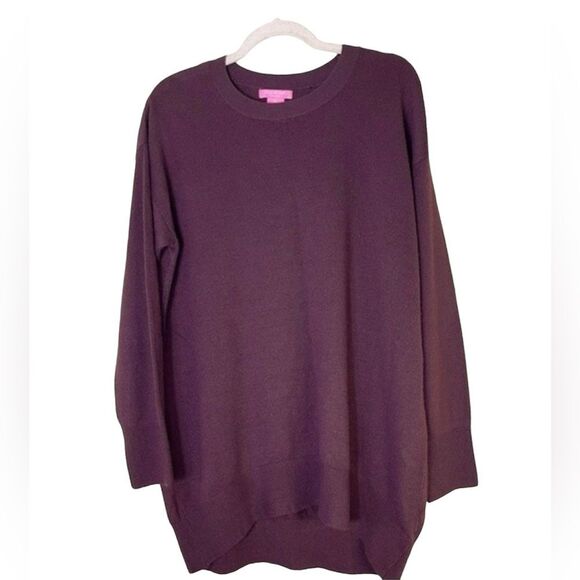 Isaac Mizrahi Womens Sweater XL Maroon Crewneck - Picture 1 of 7
